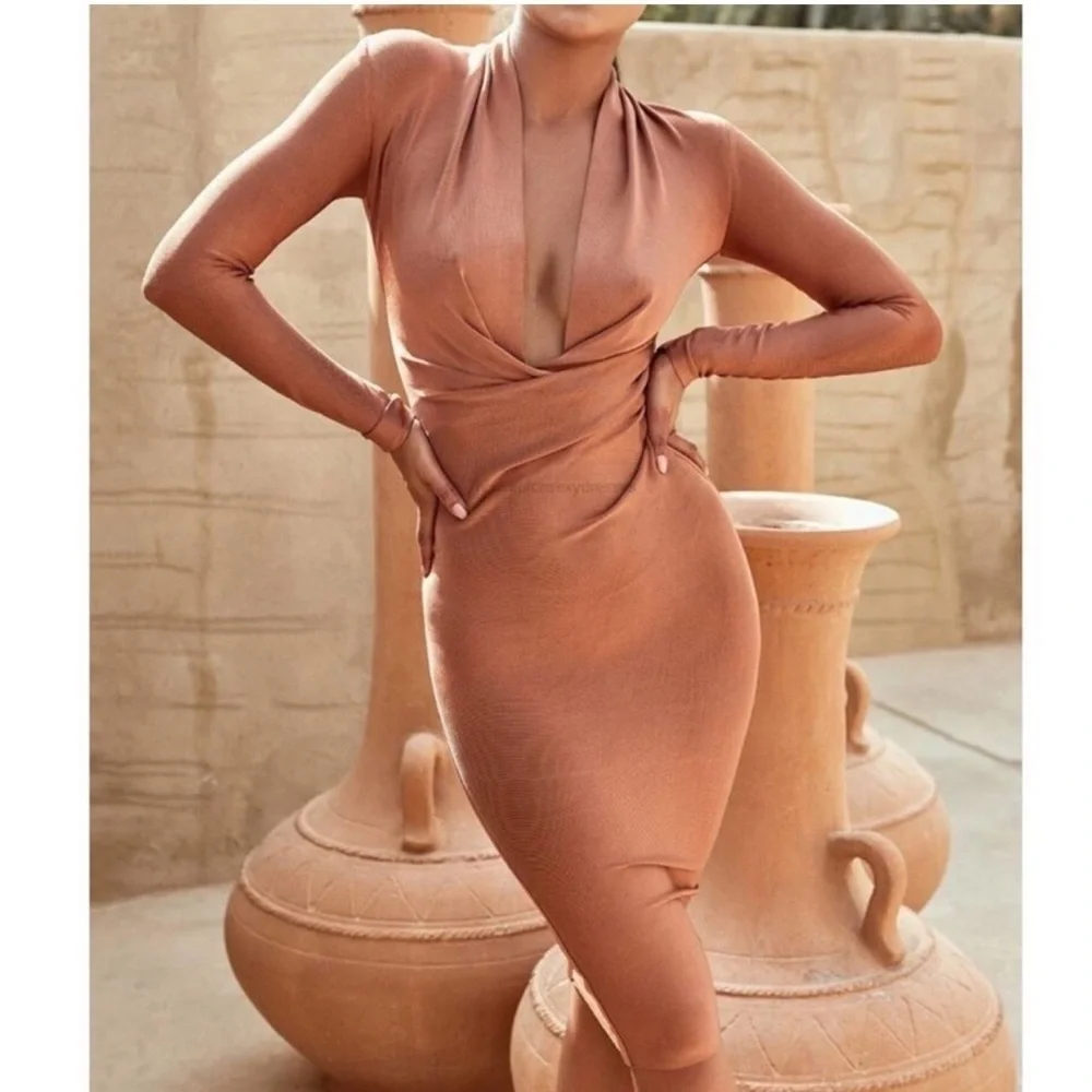 francesca's brown dress SALIH BALTA